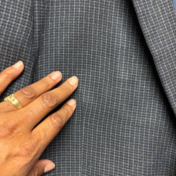 Johnston & Murphy Silk/Wool Blazer Large Tweed Geometric Grandpa Core Professor - Picture 4 of 16